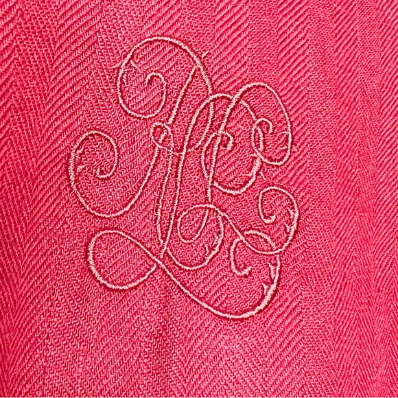 Lauren Ralph Lauren Petites Red Linen Button Down Shirt Size Small SP - Picture 3 of 5